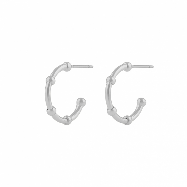 Gina small oval ear Silver