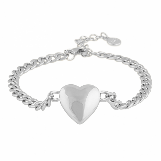 Brooklyn big heart chain brace Silver