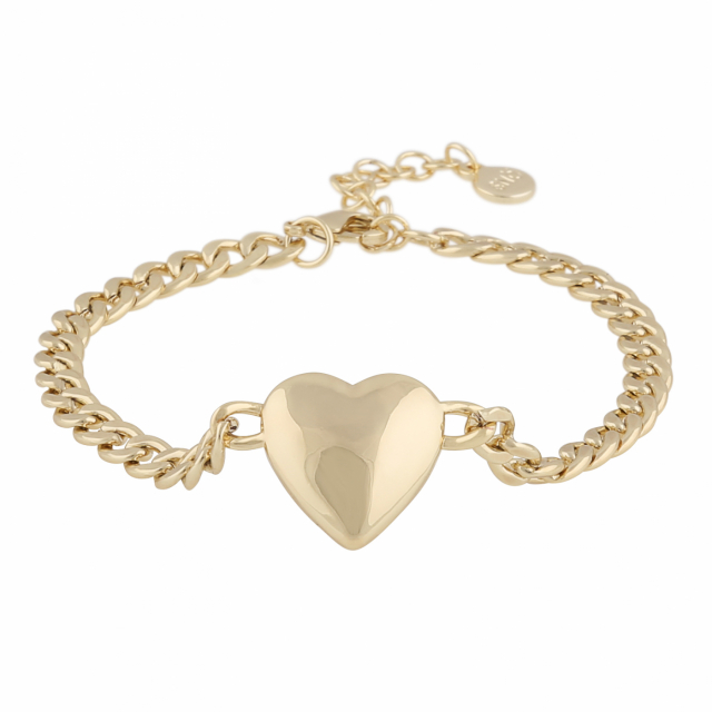 Brooklyn big heart chain brace Guld