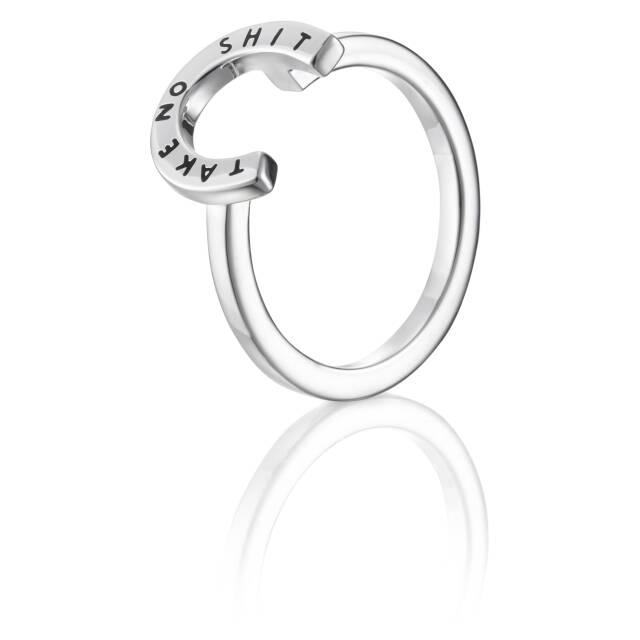 Little Take No Shit Ring Silver