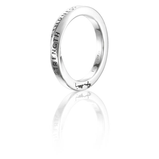 Strength & Kindness Ring Silver