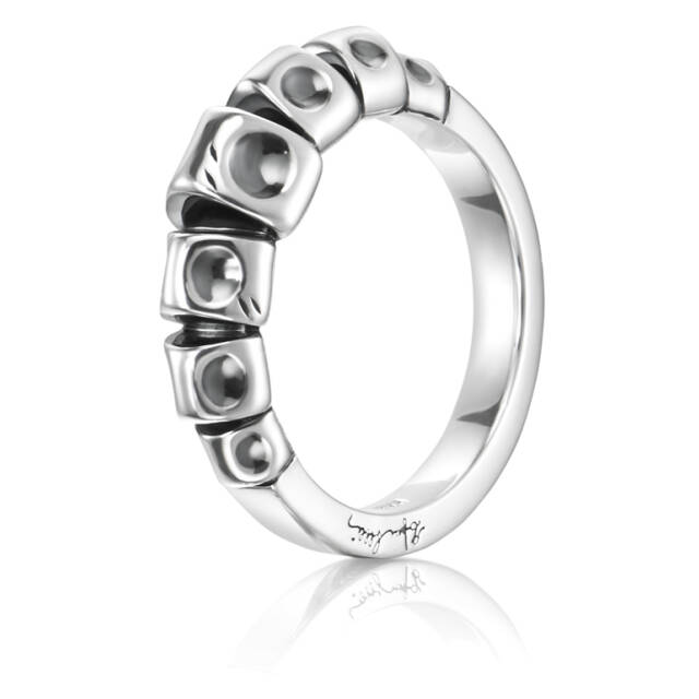 Slim Spine Ring Silver