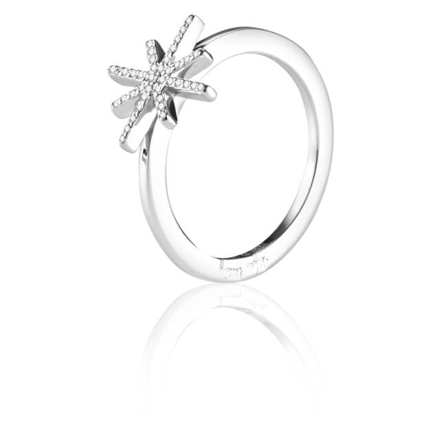 Beam & Stars Ring Silver