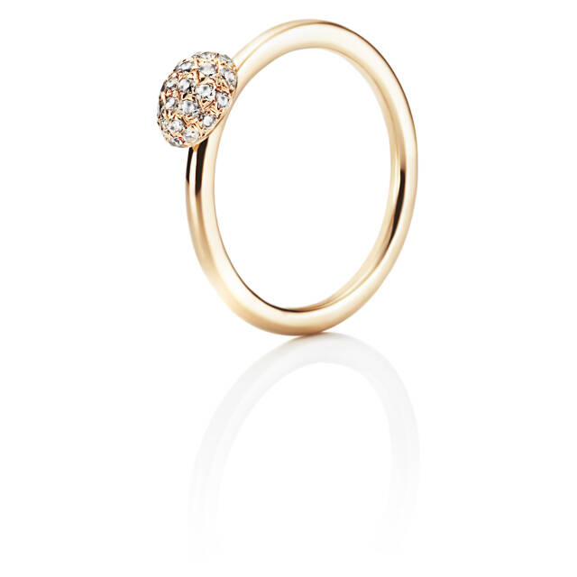 Love Bead - Diamonds Ring Guld