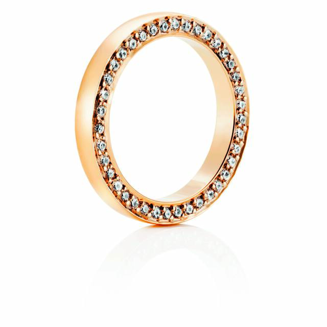 Half Round & Stars On Side Ring Guld
