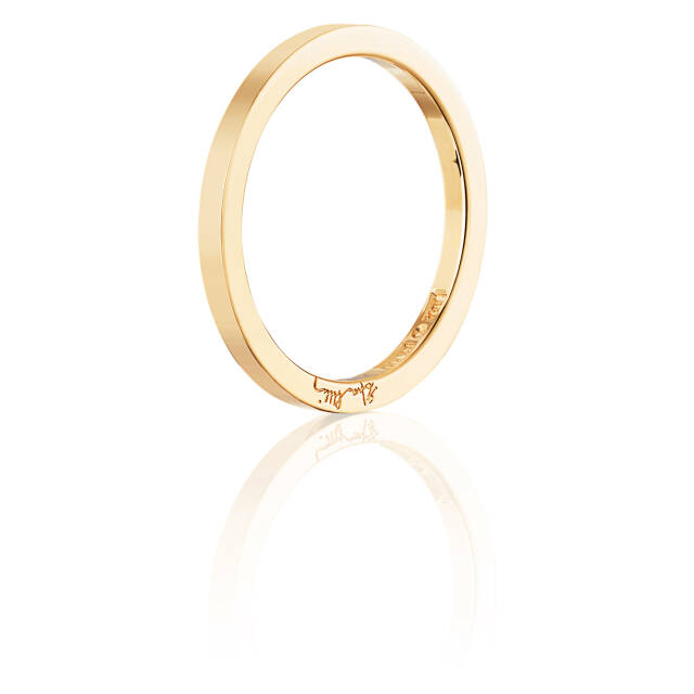 Plain & Signature Thin Ring Guld