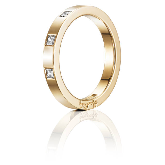 High & I Love You On Top Thin Ring Guld