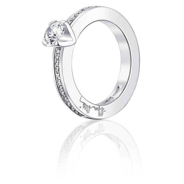 Heart To Heart 0.50 ct diamant Ring Vitguld