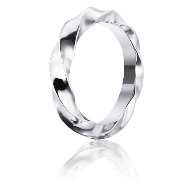 Viking Wide Ring Vitguld