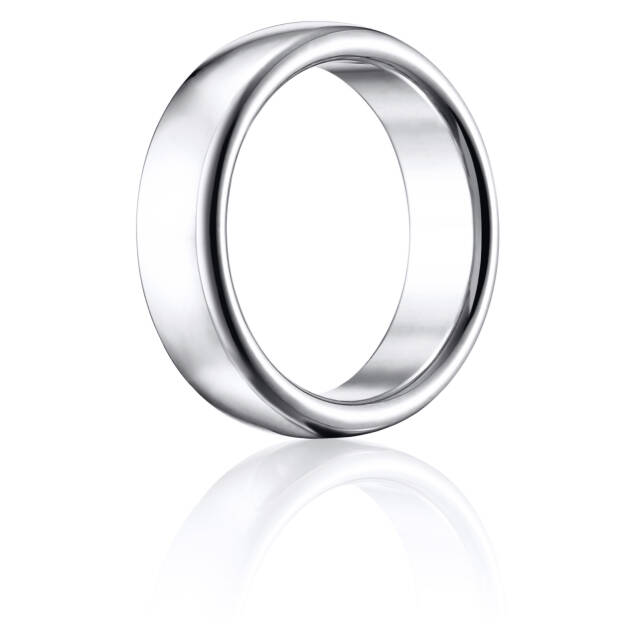 Smooth Ring Vitguld