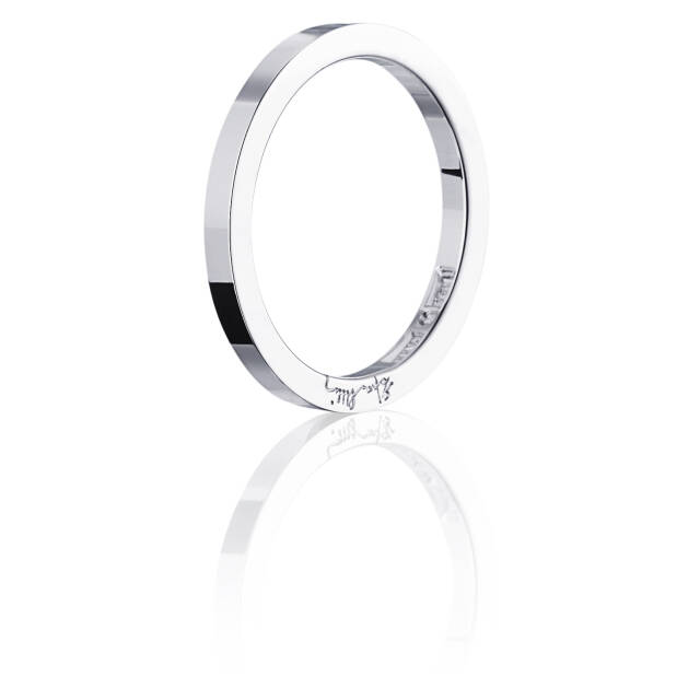 Plain & Signature Thin Ring Vitguld