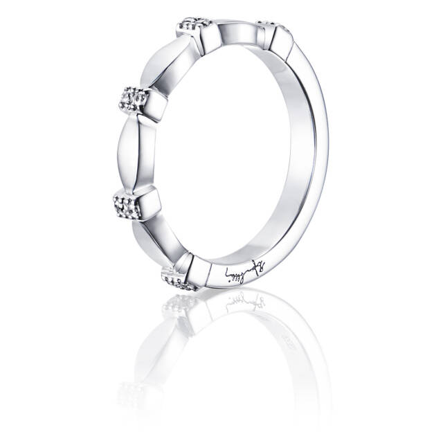 Forget Me Not Ring Vitguld