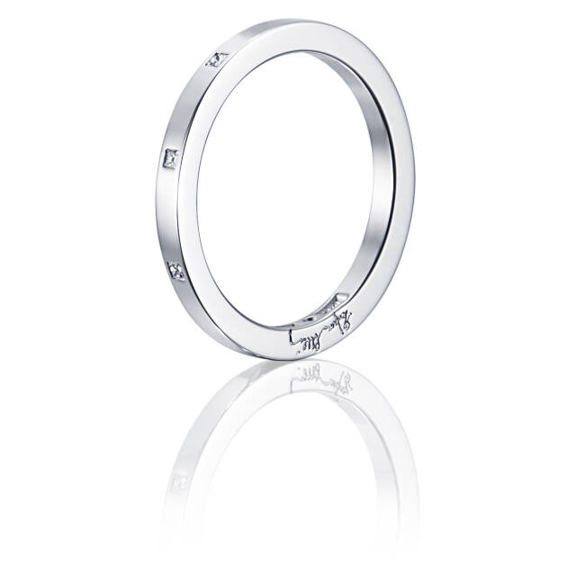 Thin & I Love You On Top Ring Vitguld
