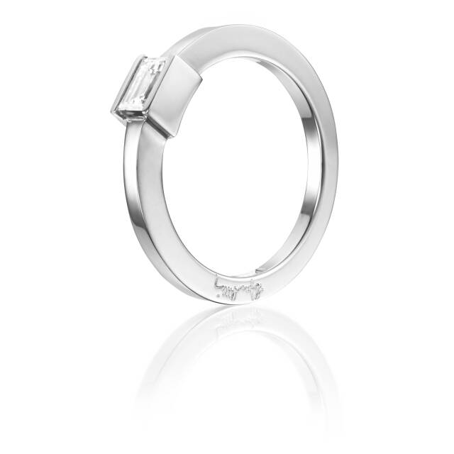 Deco Wedding Ring Vitguld