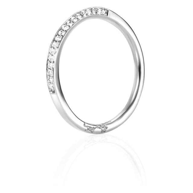 Sparkling Way Ring Vitguld