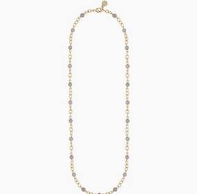 Lara small stone chain Halsband Guld
