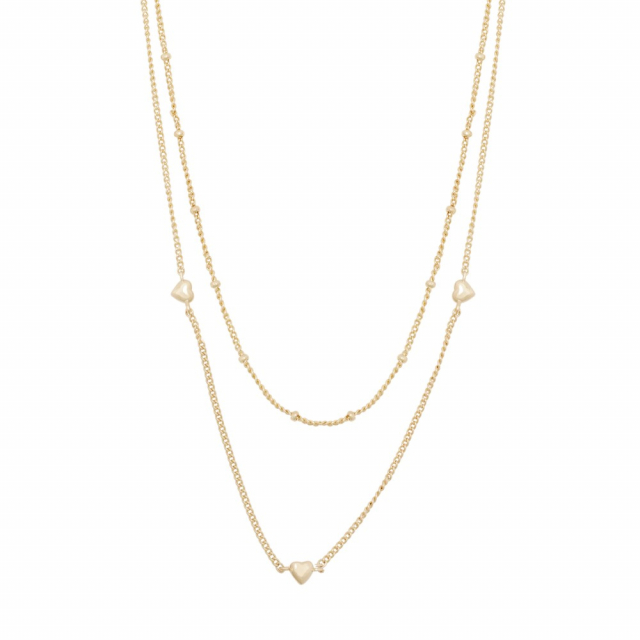Lovely double chain Halsband Guld - 40 cm