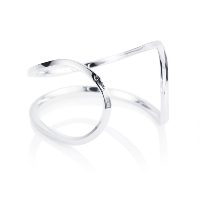 Loop Cuff Armband Silver