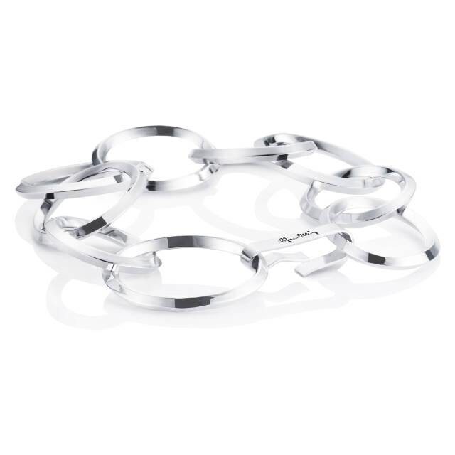 Chain Reaction Armband Silver