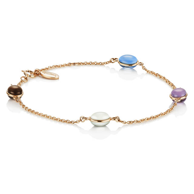 Love Beads Flow Armband Guld 17-19 cm