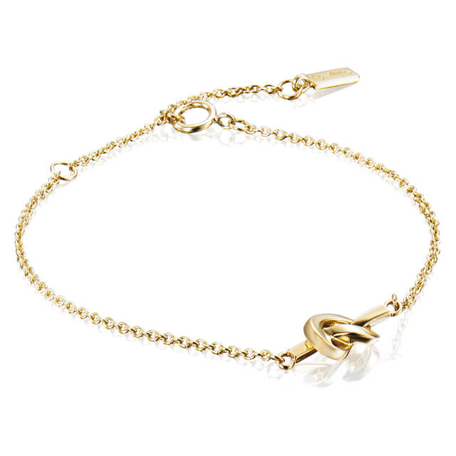 Love Knot Armband Guld 15-19 cm