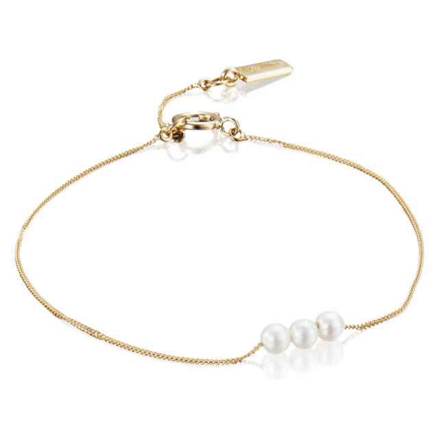 My Little Pearl Armband Guld 15-17 cm