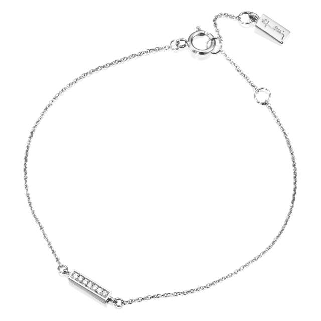 Thin StarsArmband Vitguldg 16-19 cm