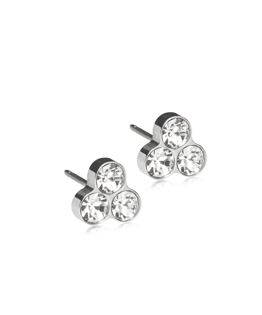 Clover 8 mm Cryal Silver Titanium