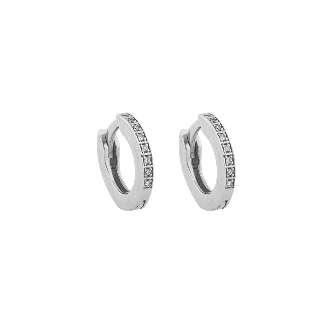 One round multi stone örhänge Silver