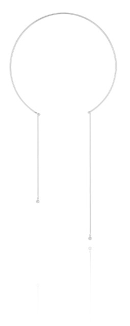 Brilliant bangle halsband double Silver