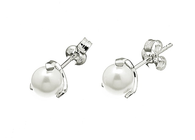 Pearl small stud örhänge Silver