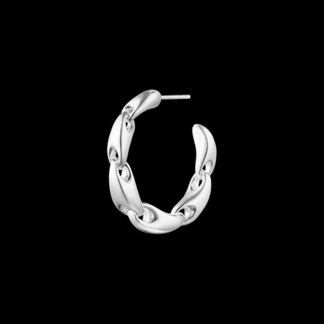 REFLECT L CHAIN HOOP Large Silver, 1st