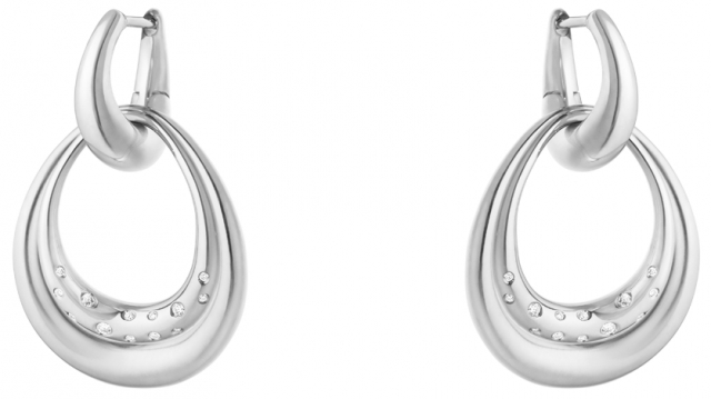 Offspring örhängen, mellan 0,08ct Silver