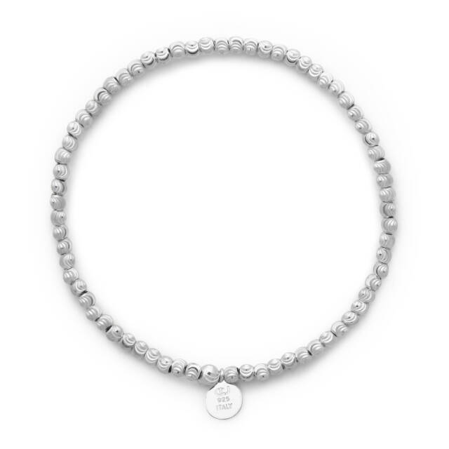 Cubic elastic brace armband plain Silver