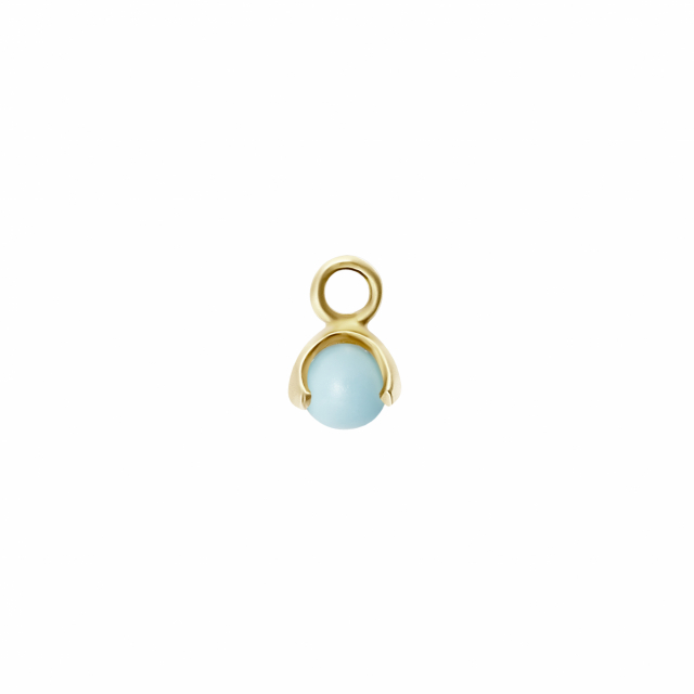 Letters stone 12 turquoise pend guld