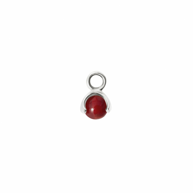 Letters stone 7 carnelian pend silver