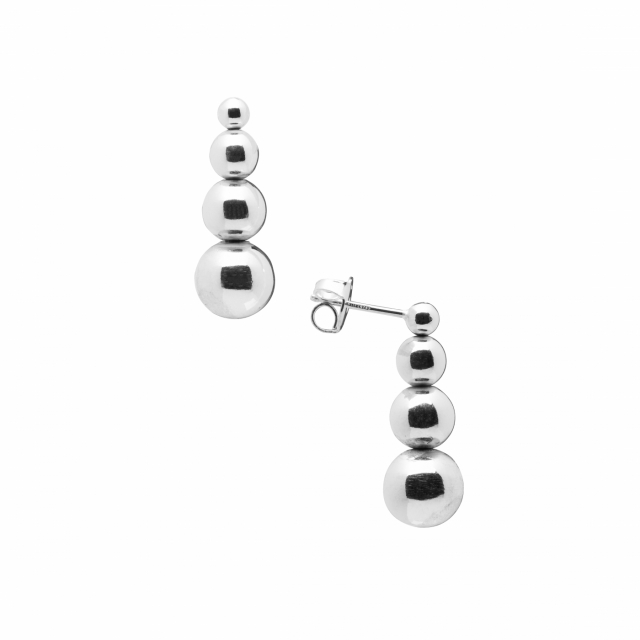 Globe big örhänge Silver