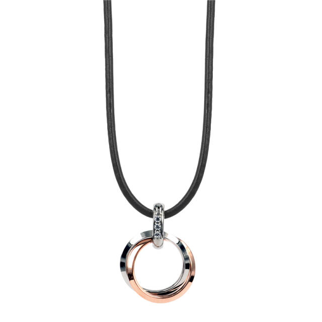 CARRO halsband Rosé/Stål