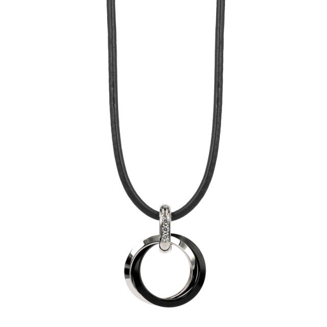 CARRO halsband Svart/Stål