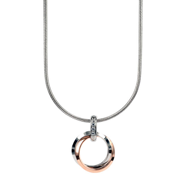 CAROLIN halsband Rosé/Stål