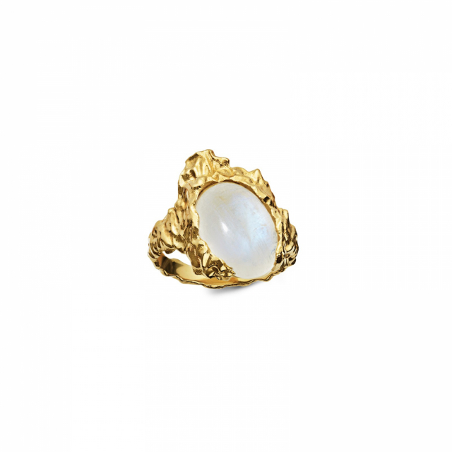 Goddess Ring Moonstone Guld