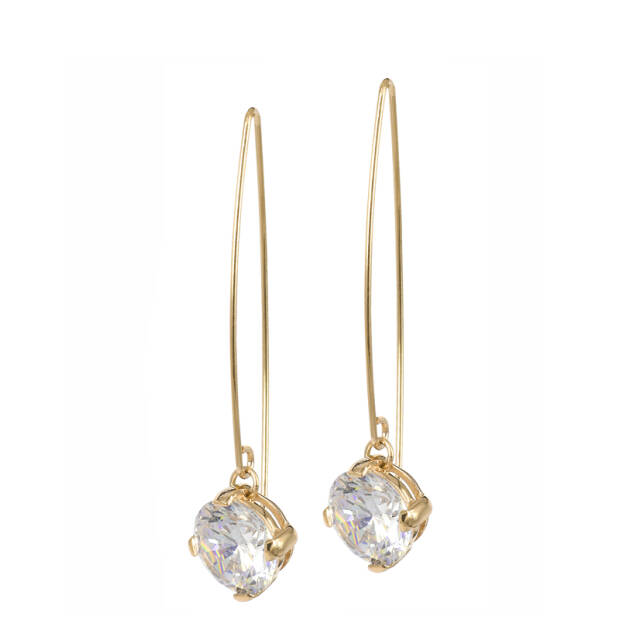 FRIDA Long örhänge Guld/Kristall