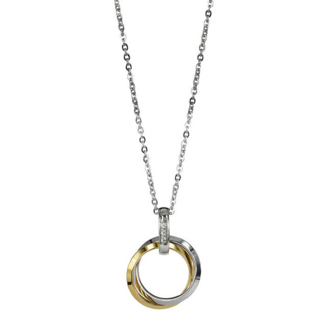 CAROLIN Long halsband Guld/Stål