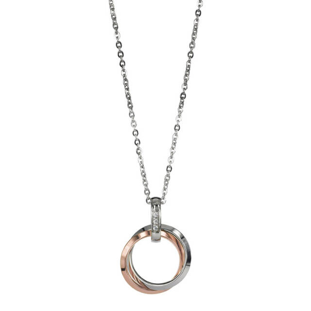 CAROLIN Long halsband Rose/Stål