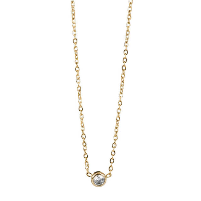 LILLY 4 mm halsband Guld/Kristall