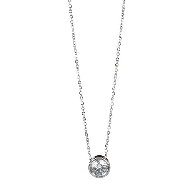 LILLY 7 mm halsband Stål/Kristall