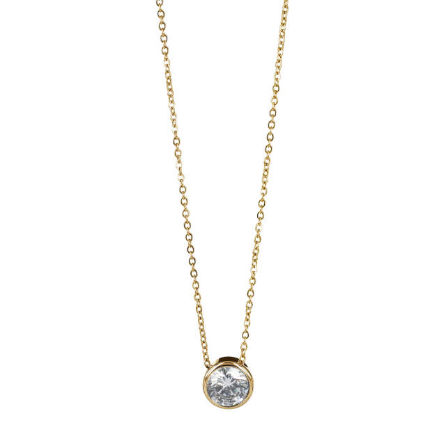 LILLY 7 mm halsband Guld/Kristall