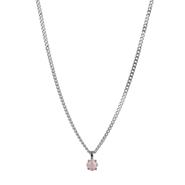 VICTORIA halsband Stål/Rosa