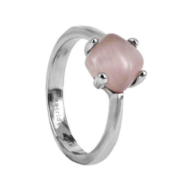 VICTORIA Stål/Rosa ring