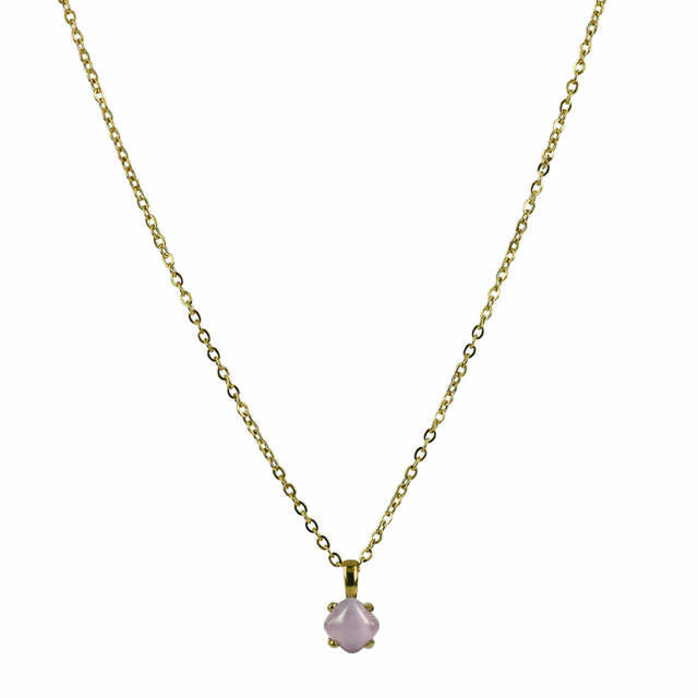 VICTORIA Long halsband Guld/Rosa